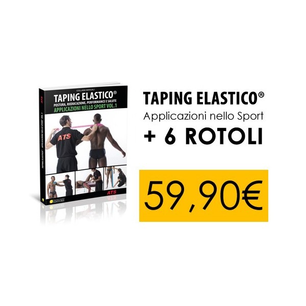 Taping Elastico Sport Libro + 6 Rotoli
